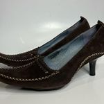 Indigo by Clarks brown suede pointed toe heels dancing shoes size 9 Photo 2