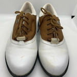 Adidas  Spiked Lace Up Women’s White‎ Brown Golf Shoes Size 7 Photo 1