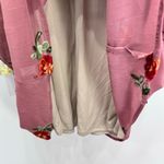 Mauve Embroidered Flower Sheer Overlay Ruffle Midi Dress by Figueroa & Flower Pink Size M Photo 12