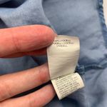 Lucky Brand  Blue Denim Chambray Lace Up Blouse S Photo 3