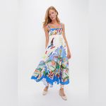 ALEMAIS Multi Nadia European‎ Flax Sundress with pockets US 2 Blue Photo 2