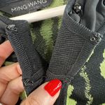 Ming Wang S Small Cardigan Sweater Abstract Knit Jacket Beaded Collar Career Photo 5