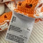 Inc international concepts orange/white striped open knit sweater med. NWT Photo 4