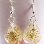 Handmade Pressed Real Flower Dangle Earrings Multi Photo 5