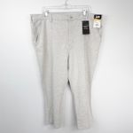 Lee High Rise Straight Leg Cropped Knit Pants Jeggings New Light Grey Women 22M Photo 1