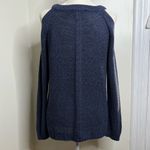 International concepts Cold Shoulder Sweater Women’s Size XL Blue Black Photo 4