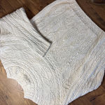 Vintage 90’s Cableknit Cotton Cottagecore Sweater XS White Photo 3