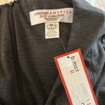 NWT B Michael America Red Women’s V Neck Puffy Long Sleeve Grey Midi Dress 12 Gray Photo 7