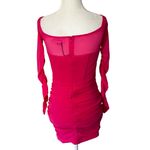 superdown  Ash Mini Dress in Hot Pink XSmall New Womens Cocktail long sleeve Photo 6