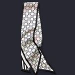 Elegant Gothic Printed Scarves, Fashion Bandana, Retro punk Neck Scarf Gray Photo 2