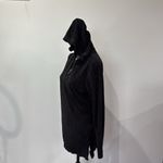 Joe Boxer  Black Terry‎ Cloth Vee Neck Hoodie Size Woman's Small Photo 1