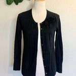 Old Navy Classic Black Florette Button Up Cardigan Photo 2