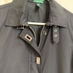 Ralph Lauren Lauren  Womens Size Petite M Black Utility Jacket Toggle Button Zip Photo 3