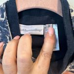 Soft Surroundings COTTON/LINEN BLEND MANDARIN COLLAR KIMONO TUNIC NAVY Medium Photo 8