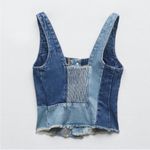 ZARA New  Jean Patchwork Denim Top Photo 7