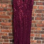 Crystal Doll  womens sequin mermaid skirt formal event prom dress burgundy 4 Photo 0