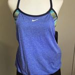Nike New Women’s  Textured Striped Layered Tankini Swim Athletic Top Photo 0