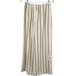 Topshop NWD Cream Striped Satin Wide Leg High Rise Pants Women’s Size 6 Photo 3