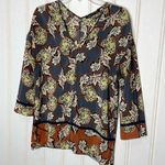 ZARA Flora Two Tone Tunic Top 73 Photo 1