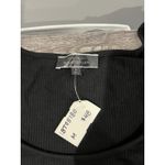 Blue Blush New! Black Puff Sleeve Lace Detail Ribbed Knit Top Women's Size M Photo 5