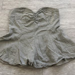 ZARA  strapless top in a linen blend Photo 0