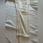 Ashley Mason  size 31 cream color cropped distressed denim jeans Photo 4