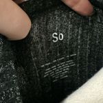 SO  | Charcoal Gray Knit Cropped Long Sleeve Twist Knot Long Sleeve Shirt Size L Photo 3