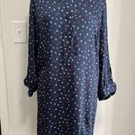 Zadig & Voltaire Ramia Heart Printed Button Navy Shirt Dress Womens Size Medium Photo 0