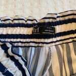 ZARA Navy and Ivory Striped Pants Photo 3