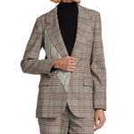 Tanya Taylor Lewis Plaid Fringe Trim Blazer NEW Photo 1