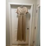 Show Me Your Mumu  Dress Womens Small Champagne Satin Maxi Made USA Bridesmaid Photo 1