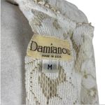 Vintage 80s Damianou Floral Lace Party Draped Dolman Sleeve Dress Medium Photo 11