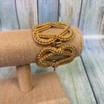 Napier Vintage Bracelet Rare Runway Wide Cuff Gold Color Curvy Chunky Rope Photo 4
