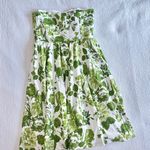 Reformation buttercup Rialto green floral strapless midi dress Photo 3