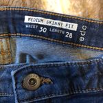 Sporty High Waisted Side Stripe Skinny Jeans Blue Size 8 Photo 1