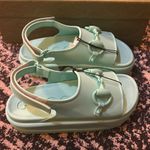Gucci  Horsebit Flatform Sandal Teal Cyan Photo 4