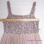 NEW Maya Bridesmaid sleeveless square neck maxi tulle dress in taupe blush,10 Pink Photo 7