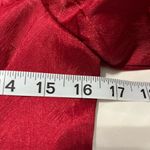 Lulus Time After Time Red Floral Jacquard Puff Sleeve Jumpsuit Size Medium Photo 5