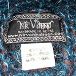 Nir Vanna Made in Napal Blue and Brown Wool Knit Hat Photo 2