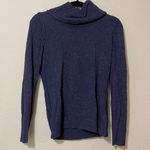 Banana Republic  Blue Turtleneck Wool & Cashmere Blend Sweater S Womens Long Photo 1