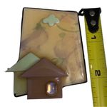 Vintage Lucinda Whimsical House Pin Brooch Pink Photo 4