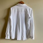 Soft Surroundings White Peekaboo Cutout Long Sleeve Button-up Shirt Top Size S Photo 4