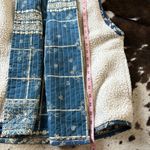 Free People Vera Plaid Patch Sherpa Vest Oversized Boho Size Small Photo 7