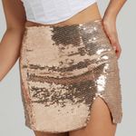 Ingrid Sequin Mini Skirt Rose Gold Size 2 Photo 0