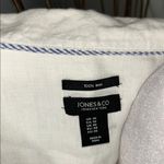 Jones New York 100 %Linen White Jean Jacket Casual Style Size 1X Photo 9