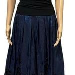 SL Fashions Black Blue Semi Formal Cocktail Ruched Side Embellished Dress Size 6 Photo 0
