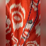 Soft Surroundings  Coral and White Maya Danielle Button Down Shirt Photo 2