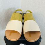 Sorel  Ella II‎ Slingback Leather Sandal, Comfort Shoe Olive Beige Size 10.5, NWT Photo 3