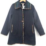 Soft Surroundings  Reversible Coat Size Small Plaid Leopard Black Wool Blend NWT Photo 0