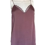 Express Lace Neck Downtown Cami womens size medium Dark purple/plum tank top Purple Photo 0
